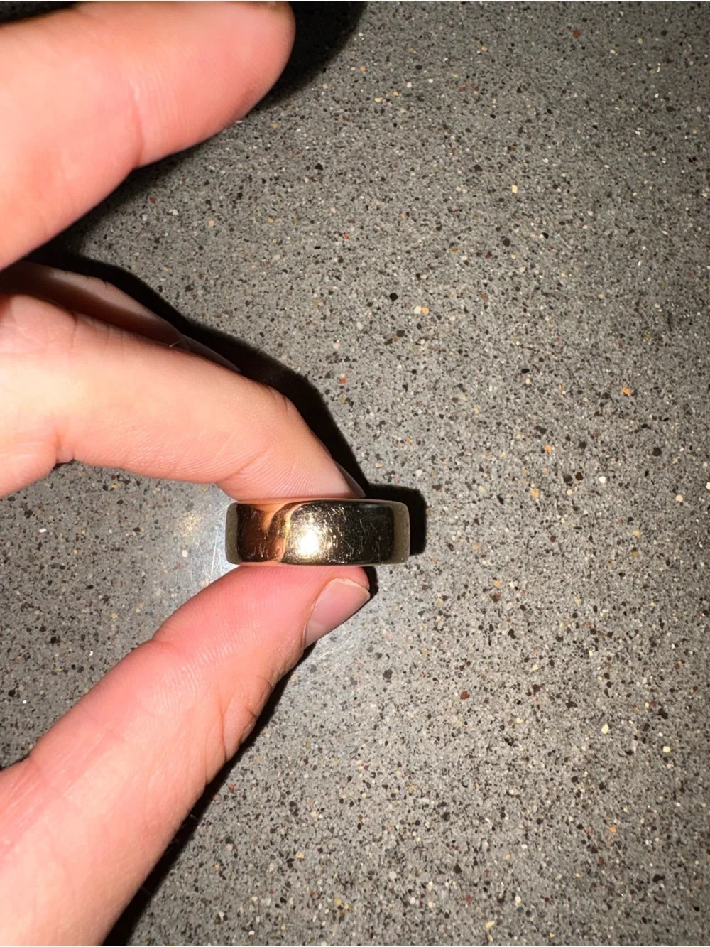 Oura ring placed